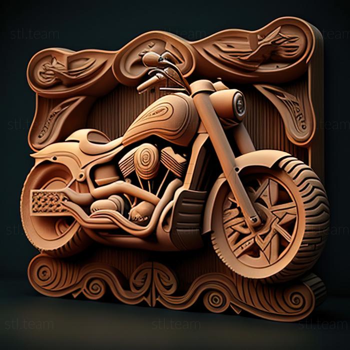 3D модель Harley Davidson Товстий Боб (STL)